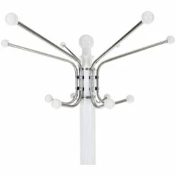 TECTAKE Porte Manteau Sur Pied Design à Porte Parapluie En Métal 170 Cm Blanc - Blanc -TECTAKE Soldes 2022 7513897 4