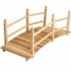 TECTAKE Pont De Jardin Avec Balustrades 140 Cm X 60 Cm X 59 Cm En Bois - Marron -TECTAKE Soldes 2022 7513898 1