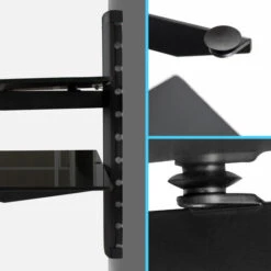 TECTAKE 2 Etagères Murales Design Réglables En Verre 45 Cm X 42 Cm X 30 Cm Noir - Noir -TECTAKE Soldes 2022 7513912 3