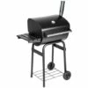 TECTAKE Barbecue Multifonctions, Grill, Fumoir Avec Thermomètre 48 Cm X 85 Cm X 123 Cm Noir - Noir