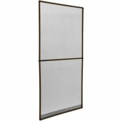 TECTAKE Moustiquaire Pour Porte Cadre En Aluminium Ajustable 95 Cm X 210 Cm Marron - Marron