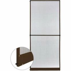 TECTAKE Moustiquaire Pour Porte Cadre En Aluminium Ajustable 95 Cm X 210 Cm Marron - Marron -TECTAKE Soldes 2022 7513944 4