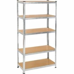 TECTAKE Etagère En Acier De Rangement De Garage Charge Lourde 150 Kg Par Plateau 180 Cm X 90 Cm X 40 Cm - Marron