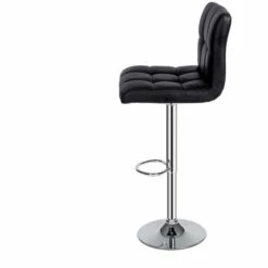 TECTAKE Lot De 2 Chaises De Bar Pied En Métal Pivotantes Et Réglables En Hauteur 62,5 Cm - 82,5 Cm Noir - Noir -TECTAKE Soldes 2022 7514062 4