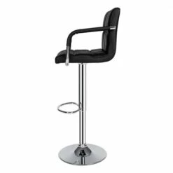TECTAKE Lot De 2 Chaises De Bar Avec Accoudoirs Pivotantes Et Réglables En Hauteur 62,5 Cm - 82,5 Cm Noir - Noir -TECTAKE Soldes 2022 7514070 4