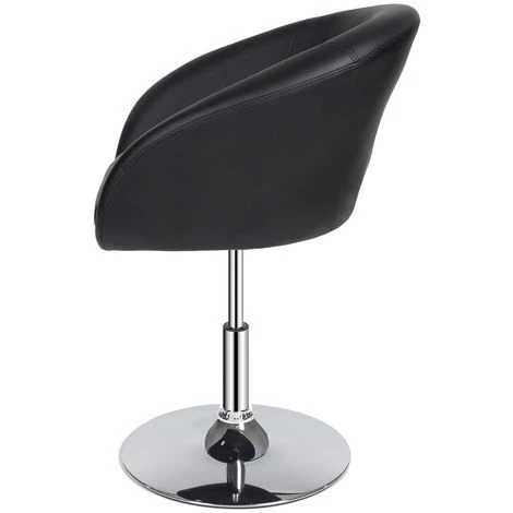 TECTAKE Tabouret De Bar De Cuisine Design Pivotant Réglable En Hauteur 45 Cm à 58 Cm En Acier Chromé Noir - Noir 5 TECTAKE Tabouret De Bar De Cuisine Design Pivotant Réglable En Hauteur 45 Cm à 58 Cm En Acier Chromé Noir - Noir – Image 3