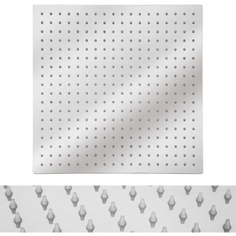 TECTAKE Pommeau De Douche De Tête Carrée à Effet Pluie Design En Inox 40 Cm X 40 Cm - Argent 5 TECTAKE Pommeau De Douche De Tête Carrée à Effet Pluie Design En Inox 40 Cm X 40 Cm - Argent – Image 3