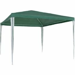 TECTAKE Tonnelle De Jardin Autoportante 3 M X 3 M Structure En Métal Vert - Vert