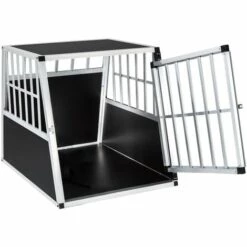 TECTAKE Cage De Transport Pour Chien En Aluminium 66 Cm X 90 Cm X 69,5 Cm Noir - Noir -TECTAKE Soldes 2022 7514102 3