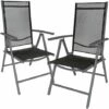 TECTAKE 2 Chaises De Camping Ou De Jardin Pliables Aluminium Avec Accoudoirs Et Dossier Haut Gris Anthracite Noir - Noir/anthracite 2 TECTAKE 2 Chaises De Camping Ou De Jardin Pliables Aluminium Avec Accoudoirs Et Dossier Haut Gris Anthracite Noir - Noir/anthracite -TECTAKE Soldes 2022 7514108 1