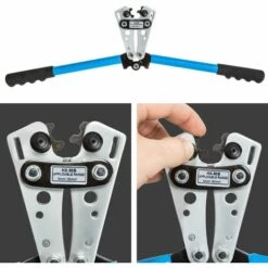 TECTAKE Pince à Sertir Pour Cosse De Câble De 6 à 50 Mm² En Acier Bleu - Bleu -TECTAKE Soldes 2022 7514110 3