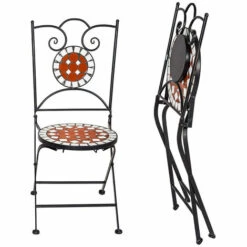 TECTAKE 1 Table De Jardin Et 2 Chaises Pliables Mosaïque En Céramique Blanc Marron Noir - Marron 9 TECTAKE 1 Table De Jardin Et 2 Chaises Pliables Mosaïque En Céramique Blanc Marron Noir - Marron -TECTAKE Soldes 2022 7514112 3