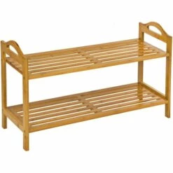 TECTAKE Meuble à Chaussures D'entrée Etagère à Chaussures En Bambou 68 Cm X 25 Cm X 42,5 Cm - Marron