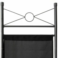 TECTAKE Paravent Séparation De Pièces Cloison Amovible 4 Pans En Toile Polyester 180 Cm X 160 Cm X 2,5 Cm Noir - Noir -TECTAKE Soldes 2022 7514129 5