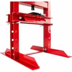 TECTAKE Presse Hydraulique D'Atelier 6 Tonnes Avec 4 Niveaux De Réglage + Manomètre - Rouge -TECTAKE Soldes 2022 7514134 4