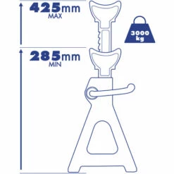 TECTAKE Lot De 2 Chandelles Pour Voiture - Capacité 3 Tonnes / élément - Espace De Levage : 285 Mm à 425 Mm Bleu - Bleu 11 TECTAKE Lot De 2 Chandelles Pour Voiture - Capacité 3 Tonnes / élément - Espace De Levage : 285 Mm à 425 Mm Bleu - Bleu -TECTAKE Soldes 2022 7514137 5
