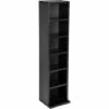 TECTAKE Meuble De Rangement CD / DVD 5 Etagères Modulables - 21 Cm X 90 Cm X 20 Cm - Noir - Noir -TECTAKE Soldes 2022 7514145 1