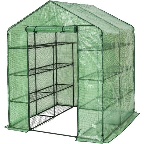 TECTAKE Serre De Jardin 2,1 M² + Bâche Armée Vert - Vert 3 TECTAKE Serre De Jardin 2,1 M² + Bâche Armée Vert - Vert