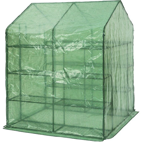 TECTAKE Serre De Jardin 2,1 M² + Bâche Armée Vert - Vert 7 TECTAKE Serre De Jardin 2,1 M² + Bâche Armée Vert - Vert – Image 5