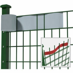 TECTAKE Brise Vue Brise Vent Film Anti Regards PVC En Rouleau De 35 M X 19 Cm Pour Clôture + Fixations Gris - Gris -TECTAKE Soldes 2022 7514196 5