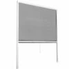 TECTAKE Moustiquaire De Fenêtre Enroulable Et Ajustable En Aluminium 90 Cm X 5 Cm X 160 Cm Gris - Blanc