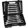 TECTAKE Boîte à Outils 12 Clès à Cliquet En Acier Chrome Vanadium Noir - Noir -TECTAKE Soldes 2022 7514268 1