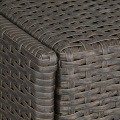 TECTAKE Bain De Soleil De Jardin Réglable à Roulettes En Résine Tressée 200 Cm X 70 Cm X 33 Cm Marron Foncé + Coussin - Marron Foncé -TECTAKE Soldes 2022 7514297 4