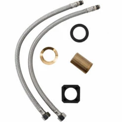 TECTAKE Mitigeur De Lavabo Robinet Pour Salle De Bain Design Laiton Chromé + Flexibles 13,5 Cm X 4 Cm X 21 Cm - Gris -TECTAKE Soldes 2022 7514315 5