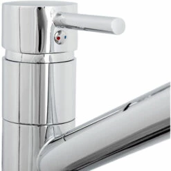 TECTAKE Mitigeur De Lavabo Robinet Pour Cuisine Et Salle De Bain Design En Laiton Chromé 22,5 Cm X 4,5 Cm X 22 Cm - Gris -TECTAKE Soldes 2022 7514317 5