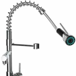 TECTAKE Robinet 2 Mitigeurs Cuisine Avec 1 Douchette En Laiton Chromé Gris - Gris -TECTAKE Soldes 2022 7514320 3