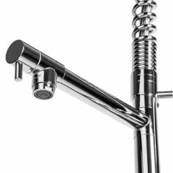 TECTAKE Robinet 2 Mitigeurs Cuisine Avec 1 Douchette En Laiton Chromé Gris - Gris -TECTAKE Soldes 2022 7514320 4