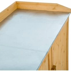 TECTAKE Armoire De Jardin Basse En Bois 98 Cm X 48 Cm X 95 Cm Marron - Marron -TECTAKE Soldes 2022 7514348 5