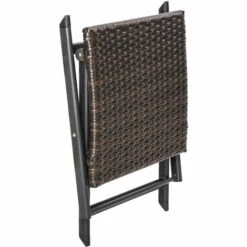TECTAKE Tabouret Pliant De Jardin En Aluminium Et Résine Tressée 42 Cm X 41 Cm X 43 Cm Marron - Marron -TECTAKE Soldes 2022 7514352 3