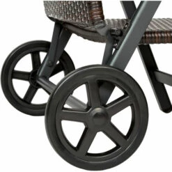 TECTAKE Chaise Longue Pliante Réglable En Aluminium Et Résine Tressée 194 Cm X 77 Cm X 64 Cm Marron - Marron -TECTAKE Soldes 2022 7514355 5