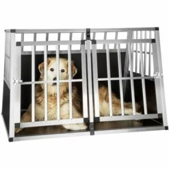 TECTAKE Cage De Transport Pour Chien Double En Aluminium 104 Cm X 90,5 Cm X 69 Cm Noir - Noir -TECTAKE Soldes 2022 7514356 3