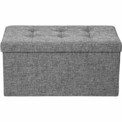 TECTAKE Tabouret Siège Banc Pouf Coffre De Rangement Pliant Rembourré 76 Cm X 38 Cm X 38 Cm Gris Chin? - Gris Clair 9 TECTAKE Tabouret Siège Banc Pouf Coffre De Rangement Pliant Rembourré 76 Cm X 38 Cm X 38 Cm Gris Chin? - Gris Clair -TECTAKE Soldes 2022 7514361 3