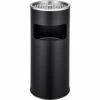 TECTAKE Cendrier Extèrieur Intèrieur Sur Pied Poubelle 12 L En Acier Noir -TECTAKE Soldes 2022 7514390 1