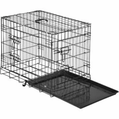 TECTAKE Caisse De Transport Pour Chien En Acier Pliable 60 Cm X 44 Cm X 51 Cm Noir - Noir -TECTAKE Soldes 2022 7514395 3