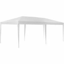 TECTAKE Tonnelle De Jardin Autoportante 6 M X 3 M Avec 5 Rideaux Structure En Métal Blanc - Blanc -TECTAKE Soldes 2022 7514399 4