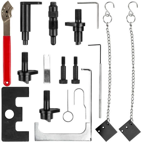 TECTAKE Coffret 34 Pièces D'outils De Calage Distribution Moteur Pour Audi Seat Skoda Volkswagen - Noir 4 TECTAKE Coffret 34 Pièces D'outils De Calage Distribution Moteur Pour Audi Seat Skoda Volkswagen - Noir – Image 2