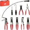 TECTAKE Coffret De Pinces ? Colliers Et Tournevis 10 Pièces Rouge - Noir/rouge -TECTAKE Soldes 2022 7514424 1