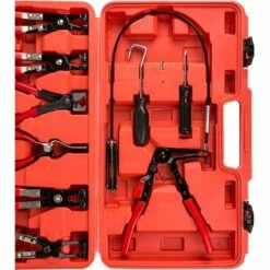 TECTAKE Coffret De Pinces ? Colliers Et Tournevis 10 Pièces Rouge - Noir/rouge -TECTAKE Soldes 2022 7514424 4