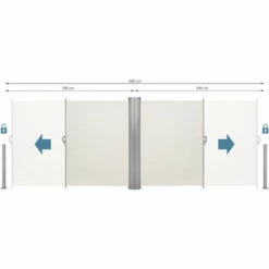 TECTAKE Brise Vue Rétractable De Balcon Jardin Terrasse Occultant Double En PVC Et Aluminium 6 M X 1,6 M Beige - Beige -TECTAKE Soldes 2022 7514431 4