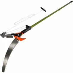 TECTAKE Coupe Branche 2 En 1 Télescopique En Acier Avec 1 Câble 260 Cm X 3 Cm ? Vert - Vert