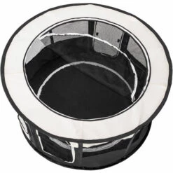 TECTAKE Parc Pour Chien Chiot Chat Pliable En Polyester 114 Cm ? X 60,5 Cm Noir - Noir -TECTAKE Soldes 2022 7514467 3