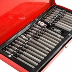 TECTAKE Coffret 40 Pièces Douilles Et Embouts Torx En Acier Chrome Vanadium - Rouge 11 TECTAKE Coffret 40 Pièces Douilles Et Embouts Torx En Acier Chrome Vanadium - Rouge -TECTAKE Soldes 2022 7514473 5