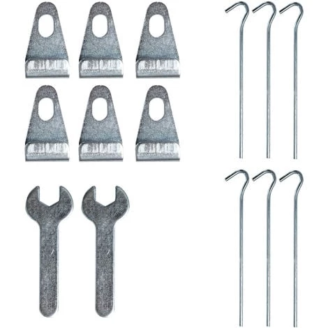 TECTAKE Serre De Jardin Polycarbonate Adoss?e 2,39 M² + 1 Embase En Acier - Blanc Transparent 4 TECTAKE Serre De Jardin Polycarbonate Adoss?e 2,39 M² + 1 Embase En Acier - Blanc Transparent – Image 2