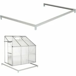 TECTAKE Serre De Jardin Polycarbonate Adoss?e 2,39 M² + 1 Embase En Acier - Blanc Transparent 9 TECTAKE Serre De Jardin Polycarbonate Adoss?e 2,39 M² + 1 Embase En Acier - Blanc Transparent -TECTAKE Soldes 2022 7514489 3