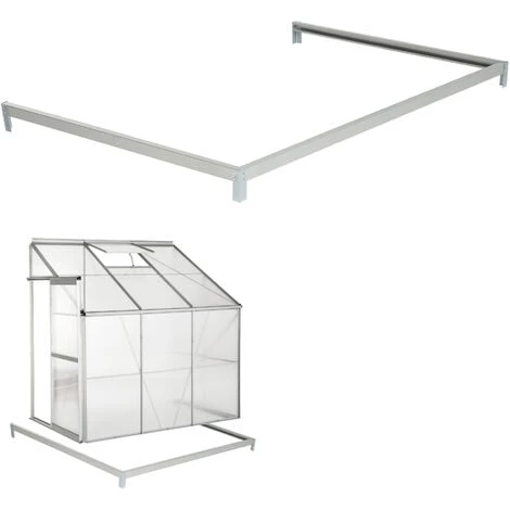 TECTAKE Serre De Jardin Polycarbonate Adoss?e 2,39 M² + 1 Embase En Acier - Blanc Transparent 5 TECTAKE Serre De Jardin Polycarbonate Adoss?e 2,39 M² + 1 Embase En Acier - Blanc Transparent – Image 3