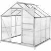 TECTAKE Serre De Jardin Polycarbonate 3,7 M² + 1 Embase En Acier - Blanc Transparent -TECTAKE Soldes 2022 7514492 1